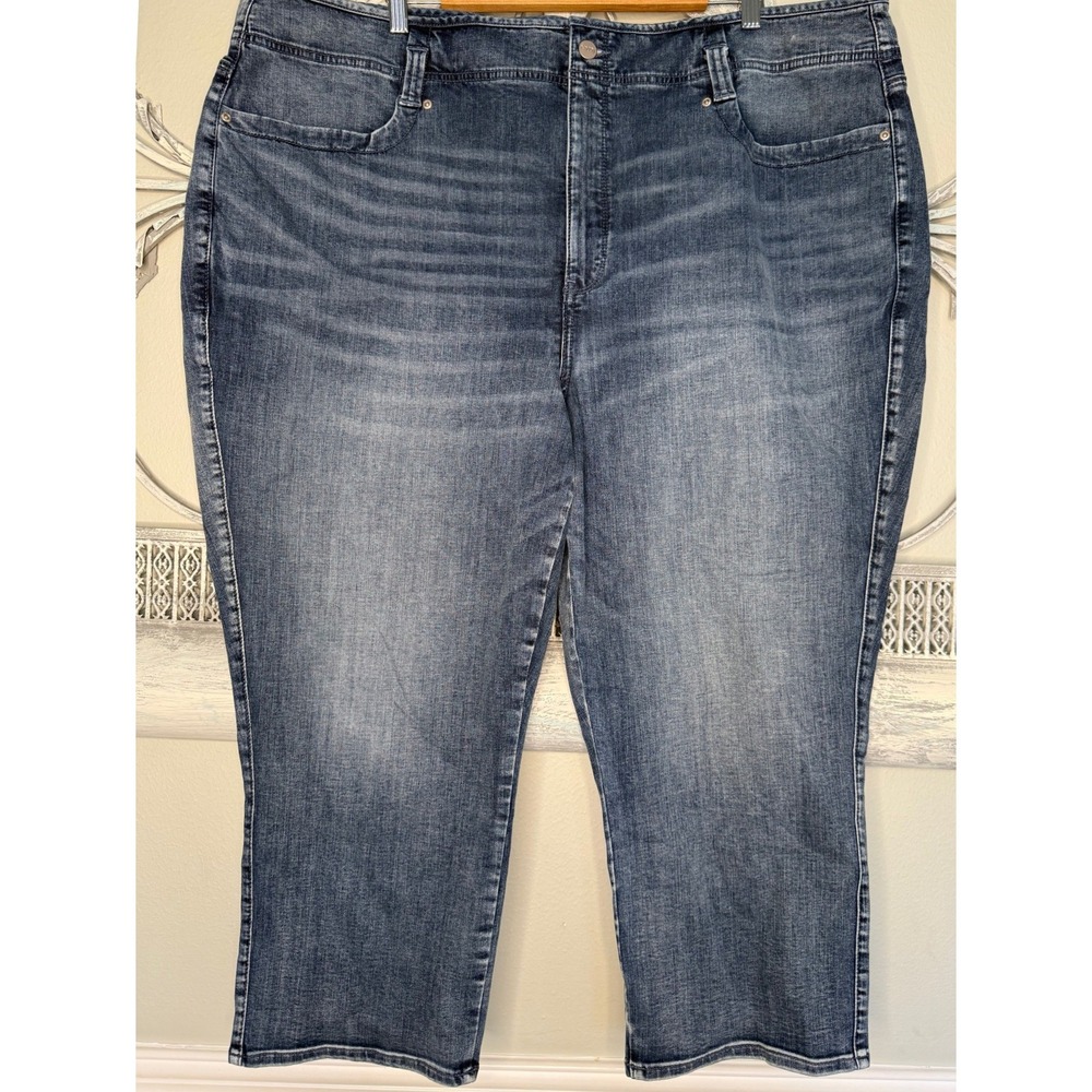 NYDJ Ami Skinny Jeans Womens 24W Blue Cool Embrace Lift Tuck Cropped Denim EUC